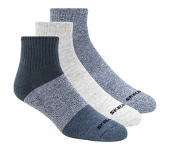 3 Pack Men's Colorblock Quarter Socks | Skechers