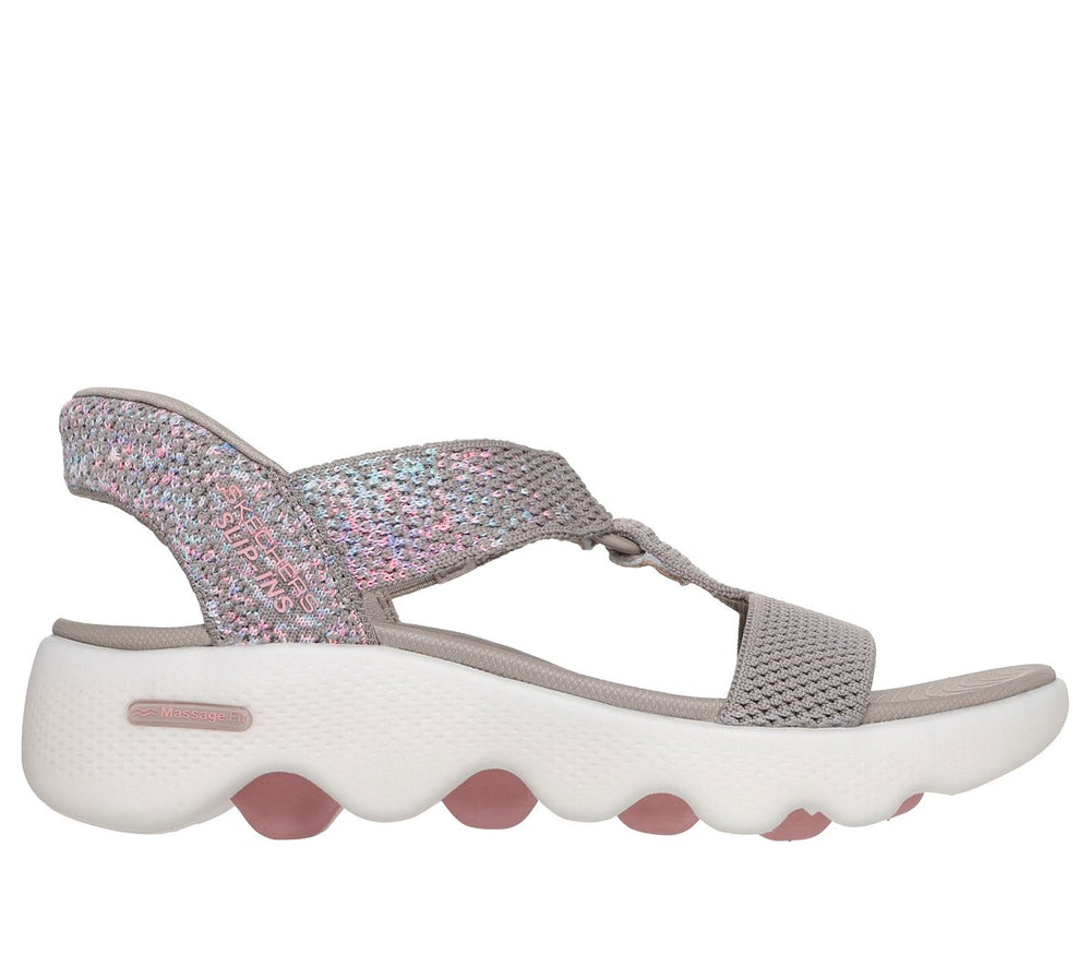 Slip-ins: GO WALK Massage Fit Sandal - Confetti Sky Shoes | Skechers Women