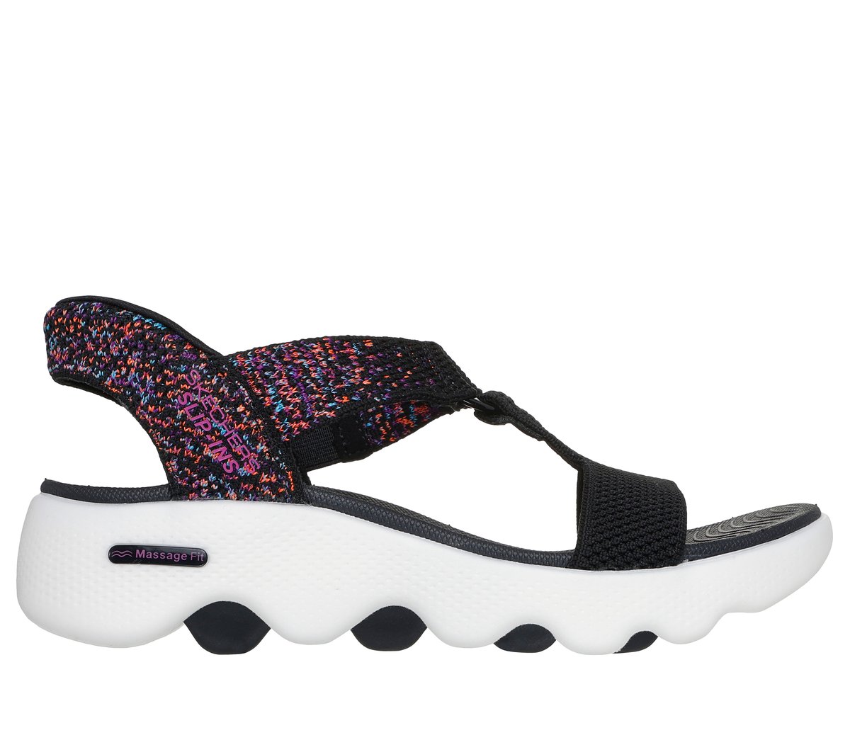 Slip-ins: GO WALK Massage Fit Sandal - Confetti Sky Shoes | Skechers Women