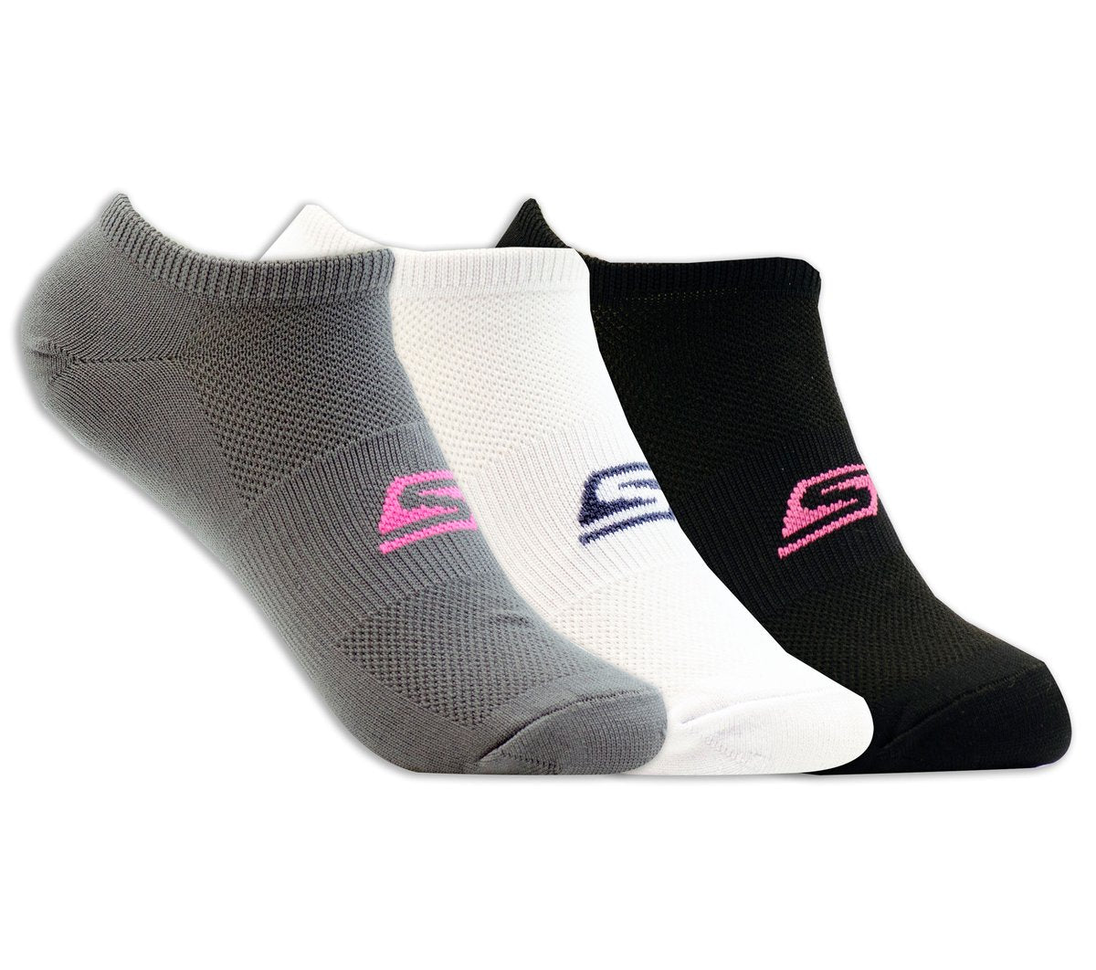 3 Pack No Show Stretch Socks | Skechers