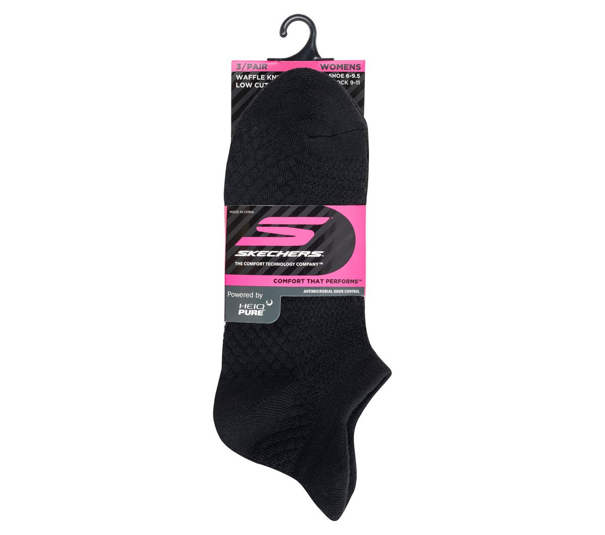 3 Pack Women's Performance Low Cut Textured Socks | Skechers