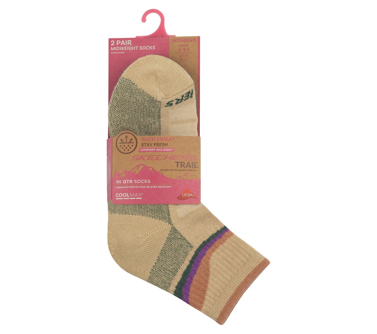 2 Pack Women's Trail Quarter Socks | Skechers