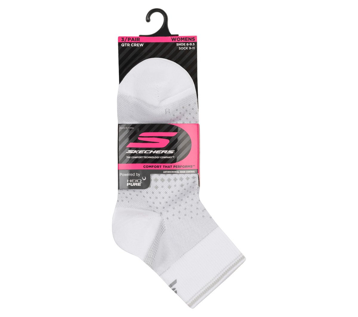3 Pack Women's Reflective Performance Quarter Socks | Skechers