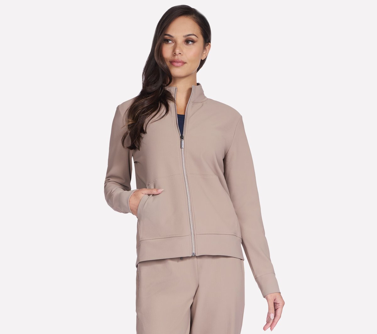 GO Luxe Rib Everyday Full Zip Jacket | Skechers Women
