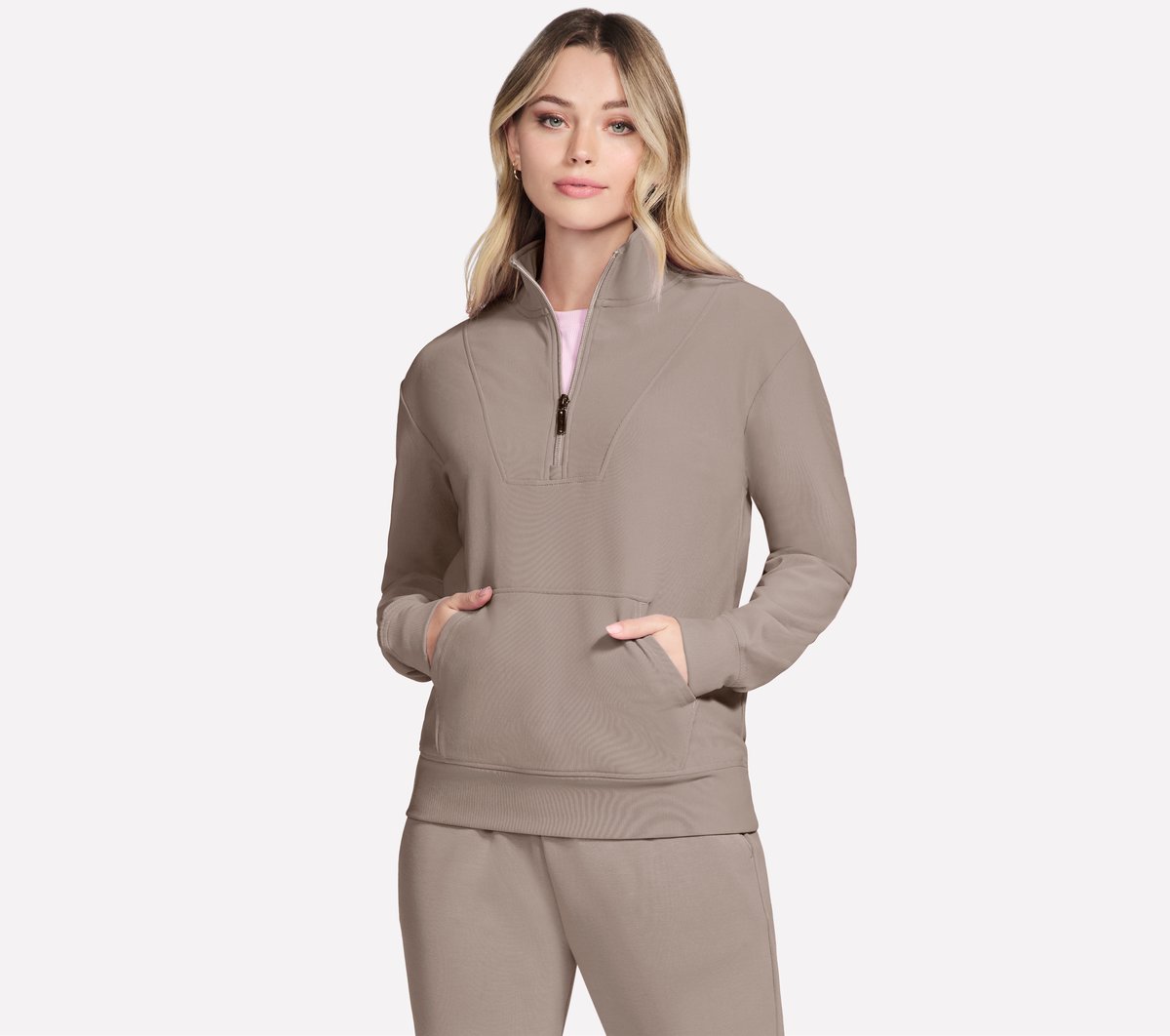 GO LUXE Rib 1/4 Zip | Skechers Women