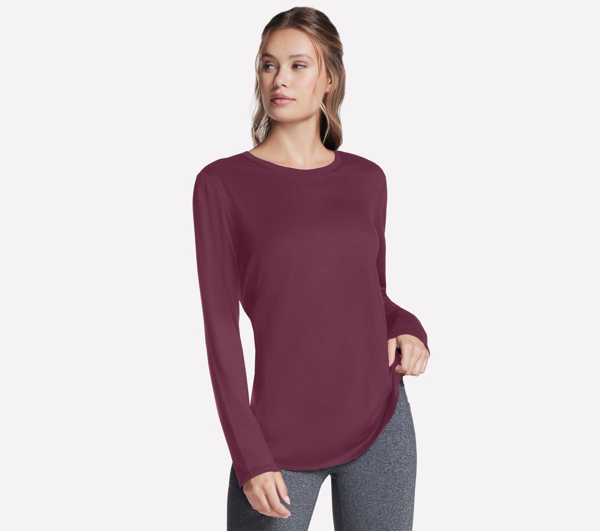 GO DRI Swift Long Sleeve Tunic Crew | Skechers Women