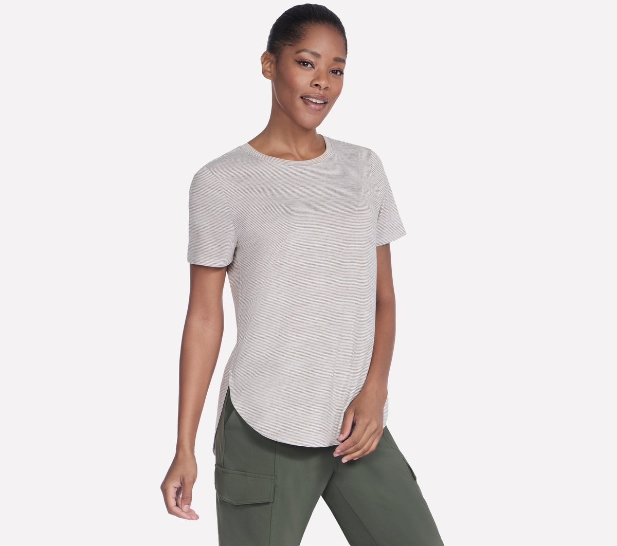 GO DRI Swift Stripe Tunic Tee | Skechers Women