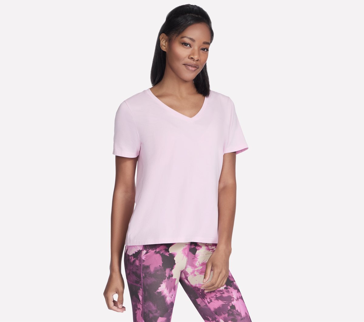 Pima V-Neck Tee | Skechers Women