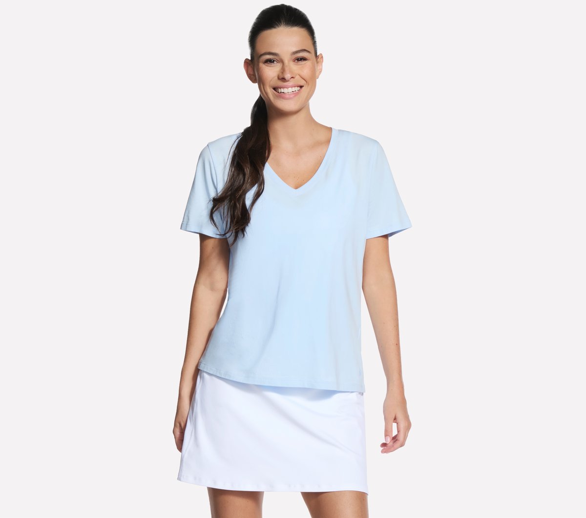 Pima V-Neck Tee | Skechers Women