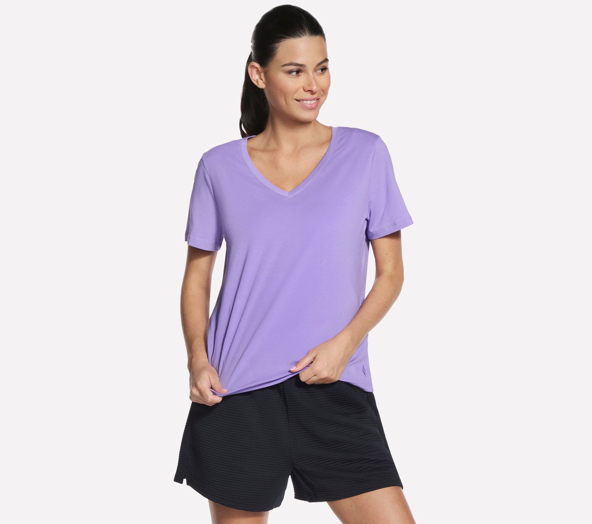 Pima V-Neck Tee | Skechers Women