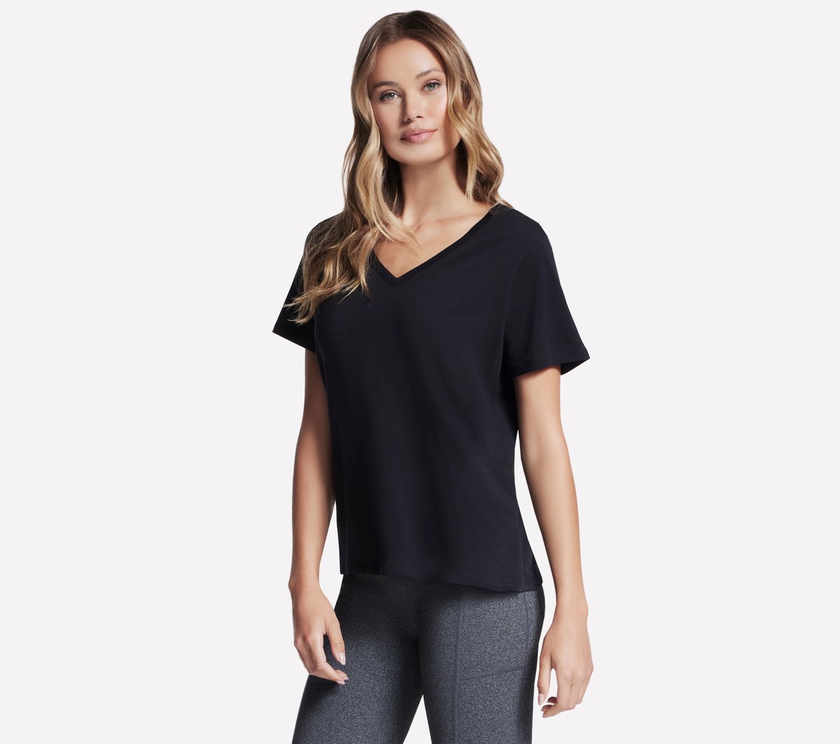 Pima V-Neck Tee | Skechers Women