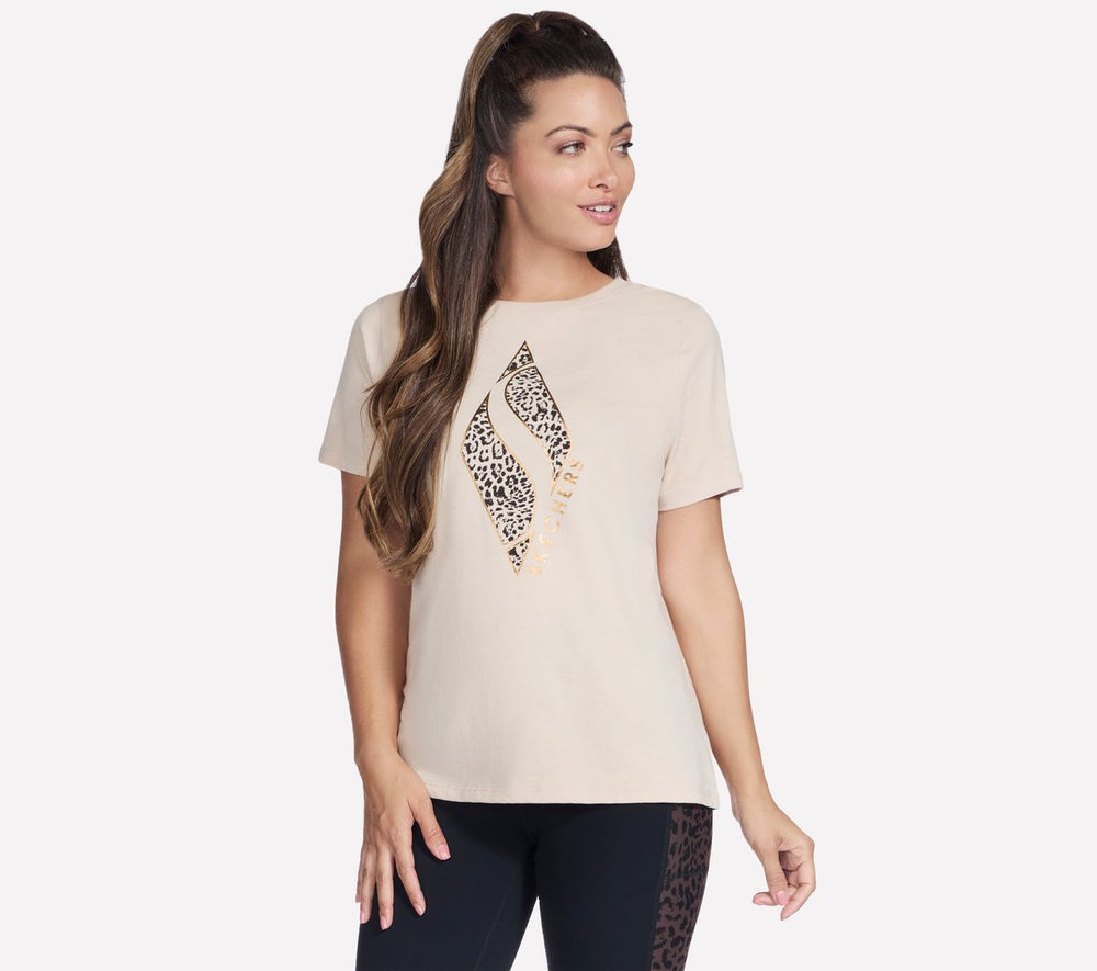 Diamond Cheetah Short Sleeve Tee | Skechers Women