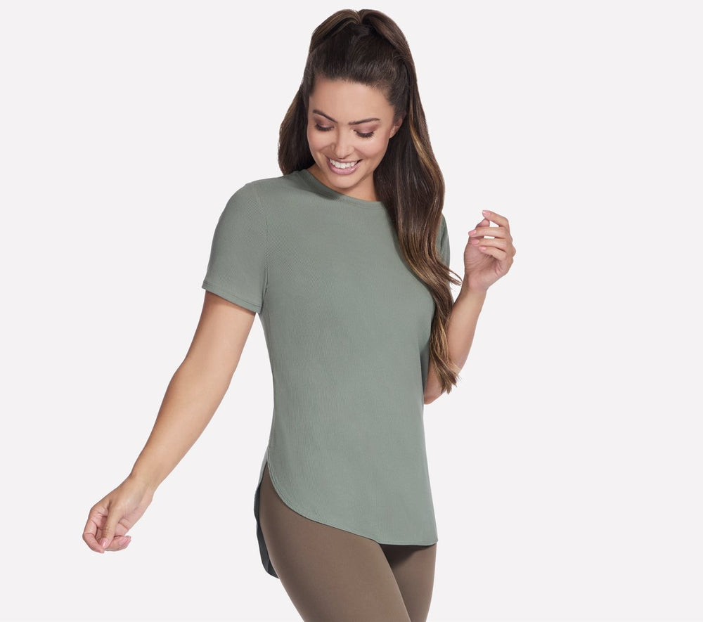 GO WALK Luxe Rib Tunic Tee | Skechers Women