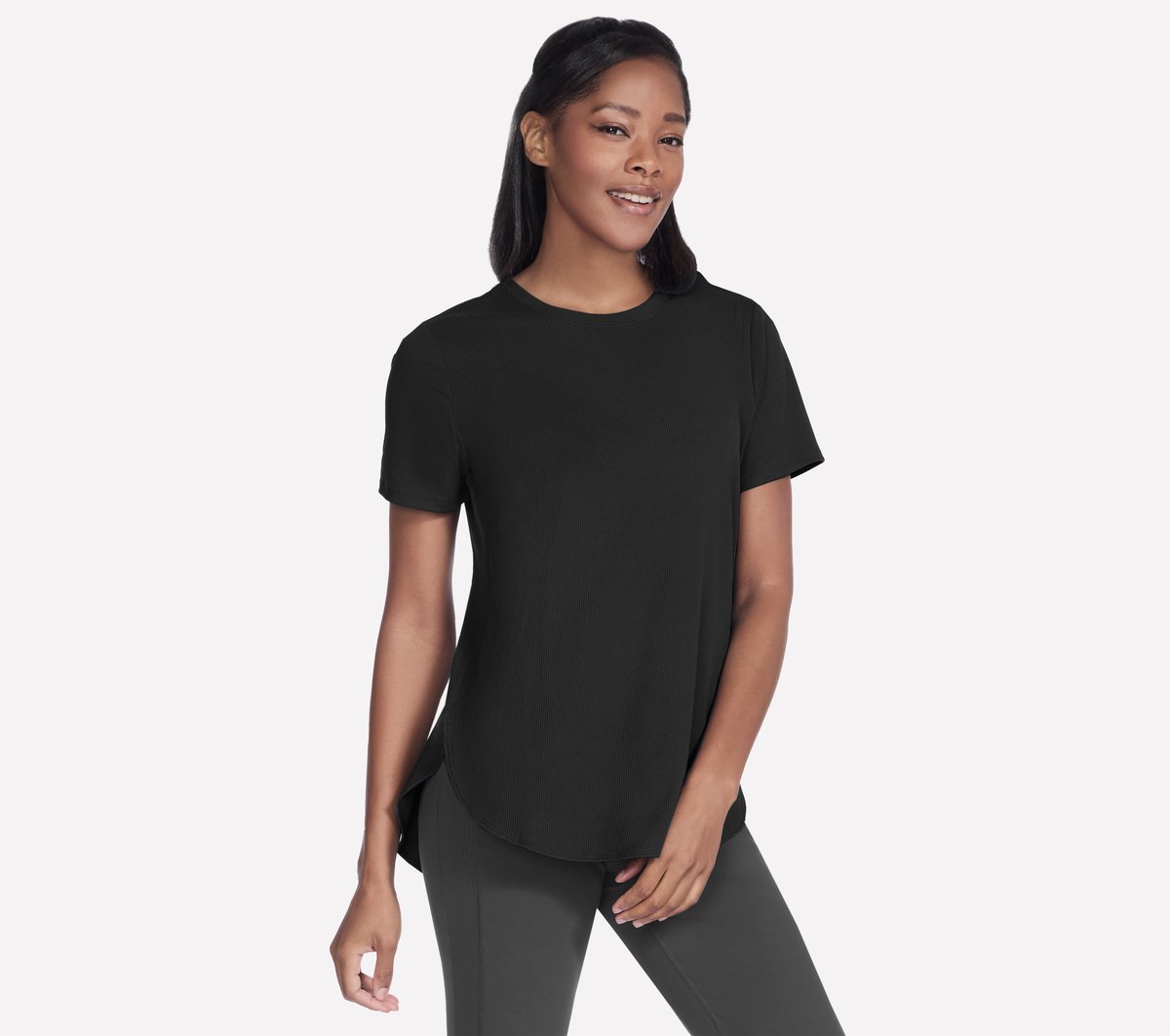 GO WALK Luxe Rib Tunic Tee | Skechers Women
