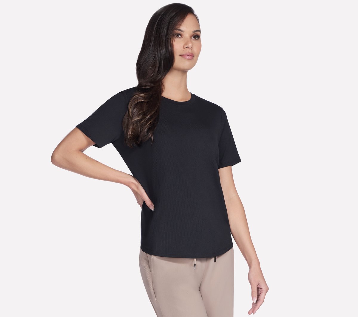 GO WALK Luxe Rib Tee | Skechers Women