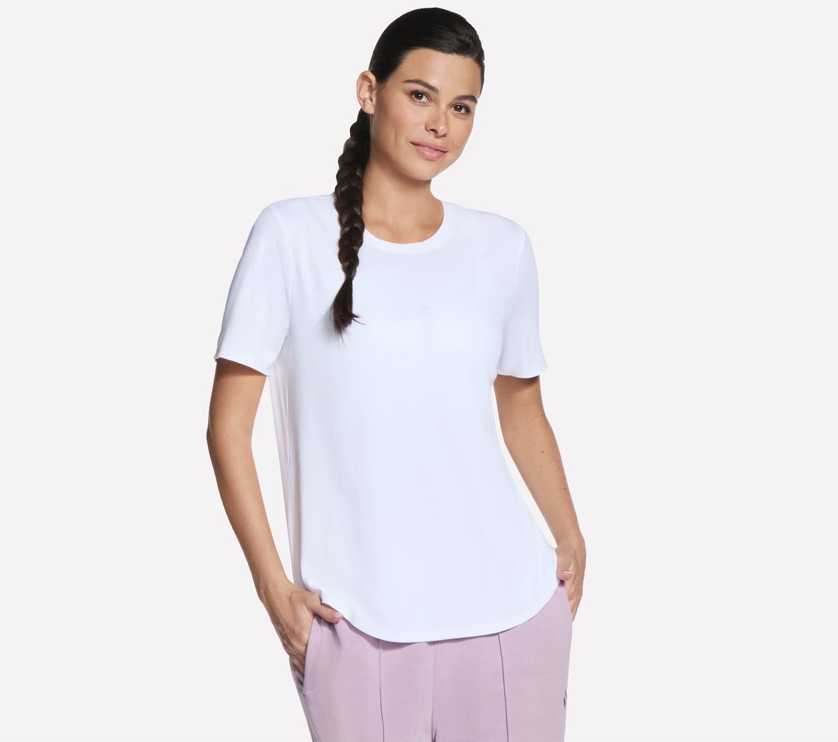 GO WALK Luxe Rib Tee | Skechers Women