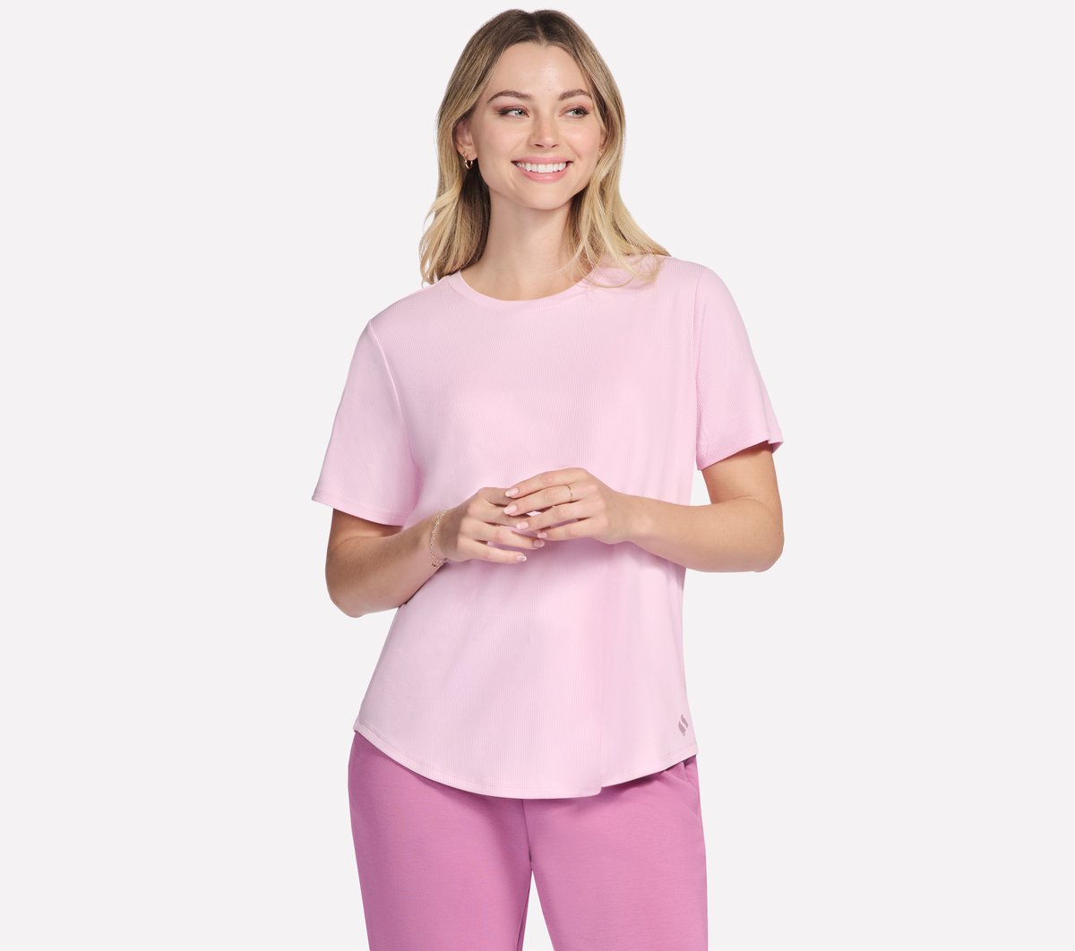 GO WALK Luxe Rib Tee | Skechers Women