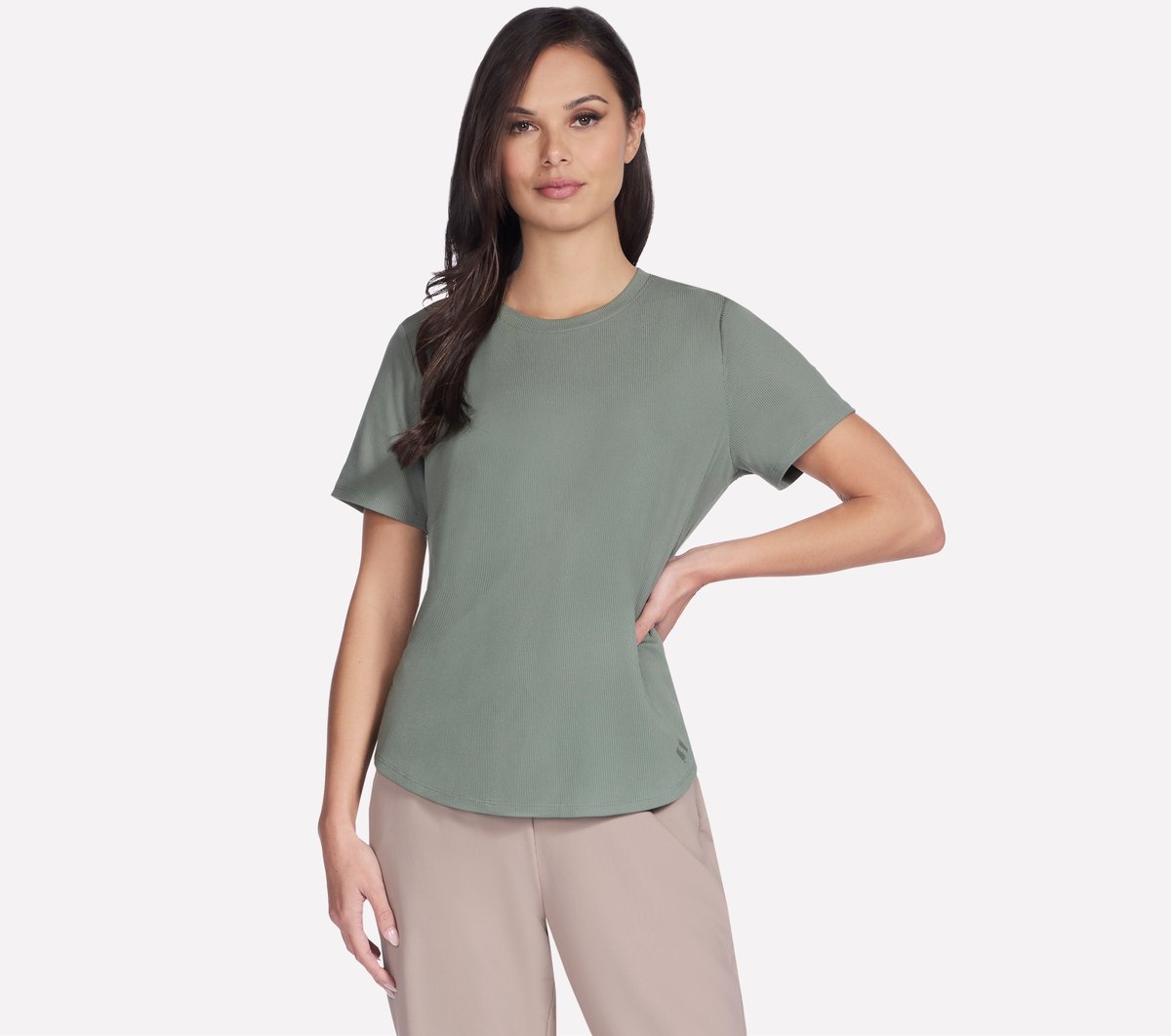 GO WALK Luxe Rib Tee | Skechers Women
