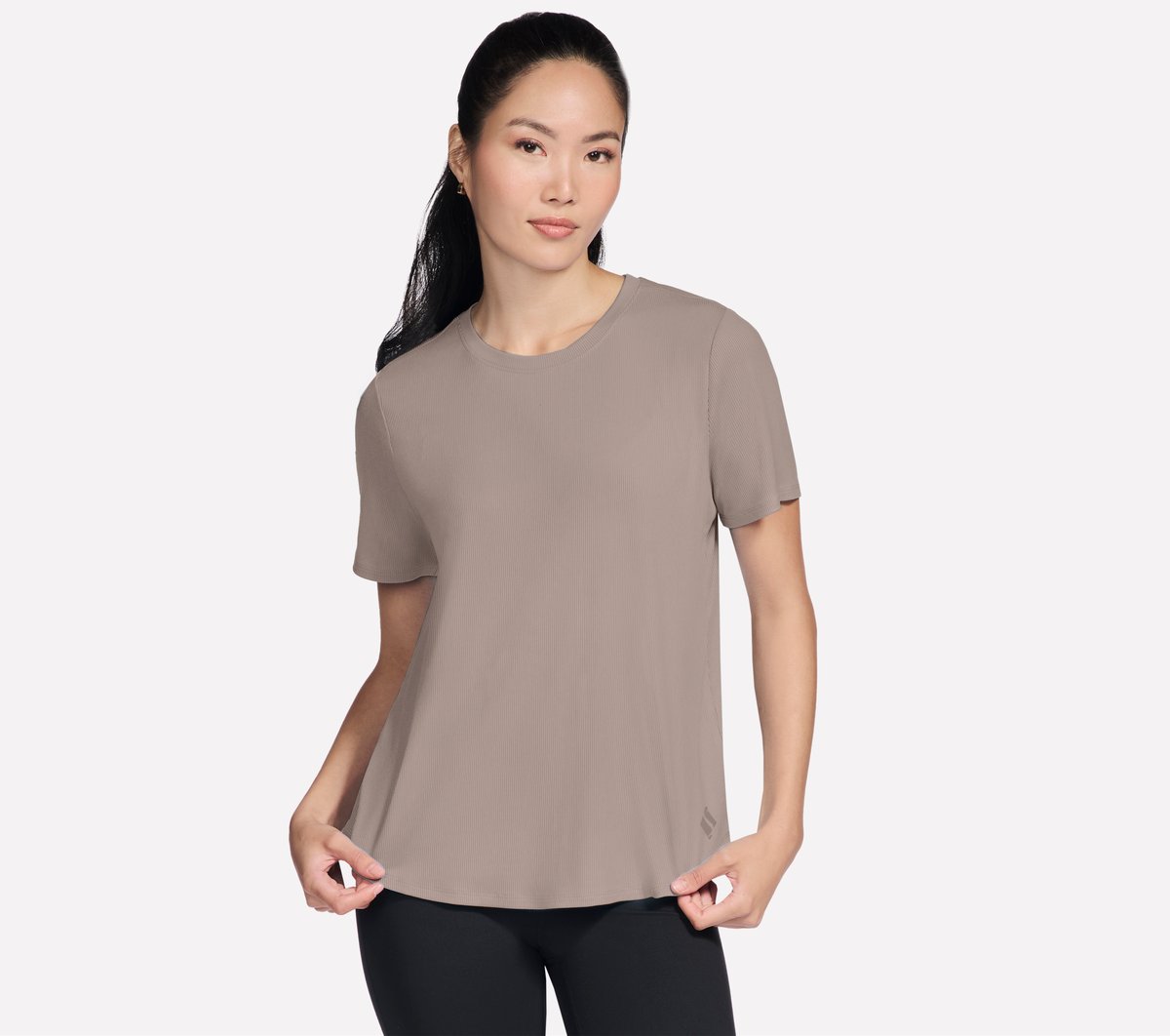GO WALK Luxe Rib Tee | Skechers Women
