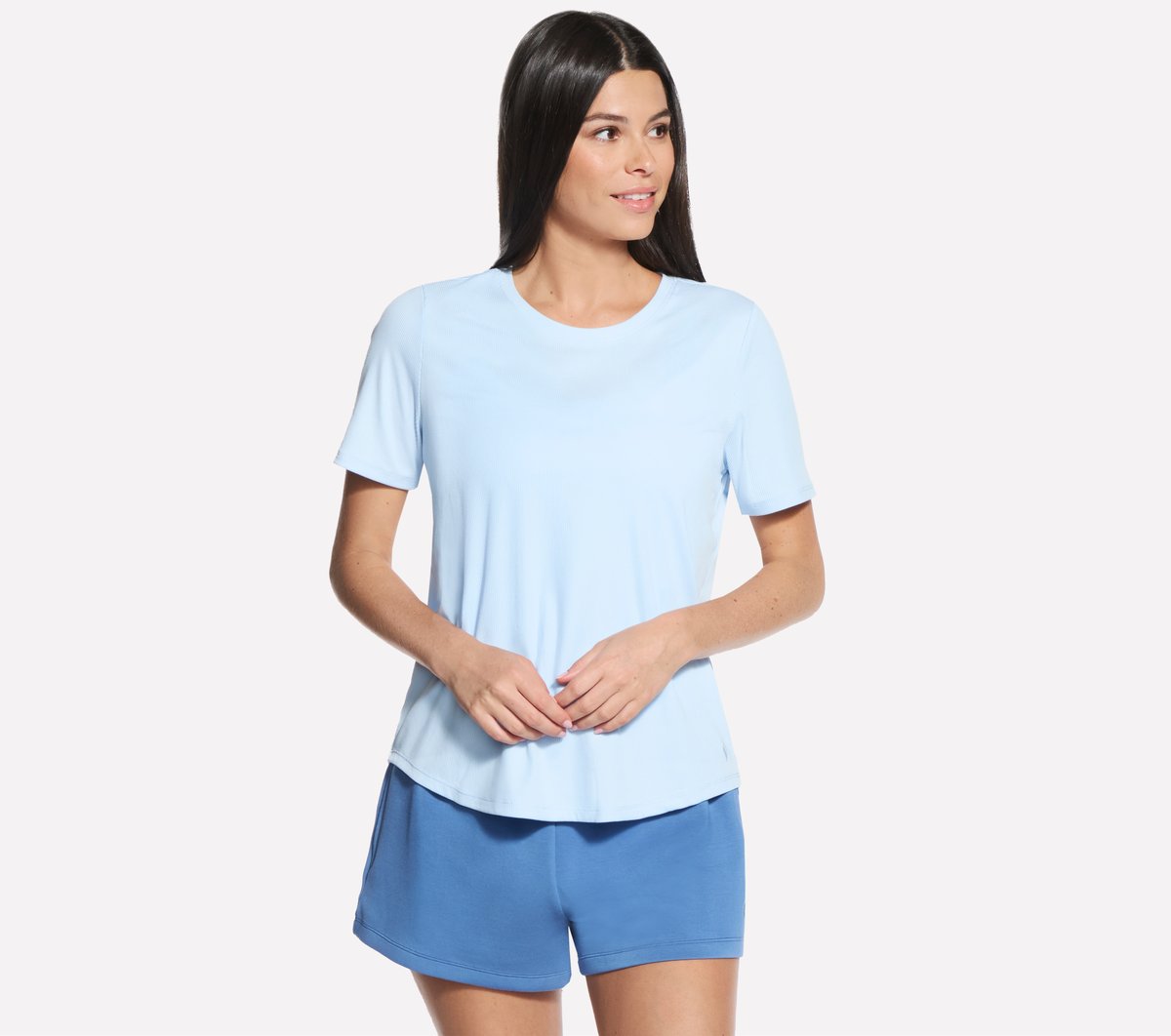 GO WALK Luxe Rib Tee | Skechers Women