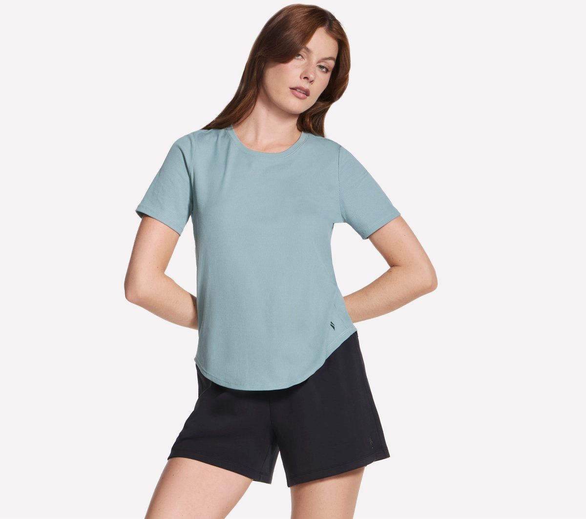 GO WALK Luxe Rib Tee | Skechers Women