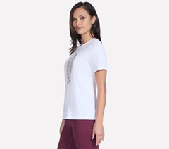 Floral Diamond Short Sleeve Tee | Skechers Women