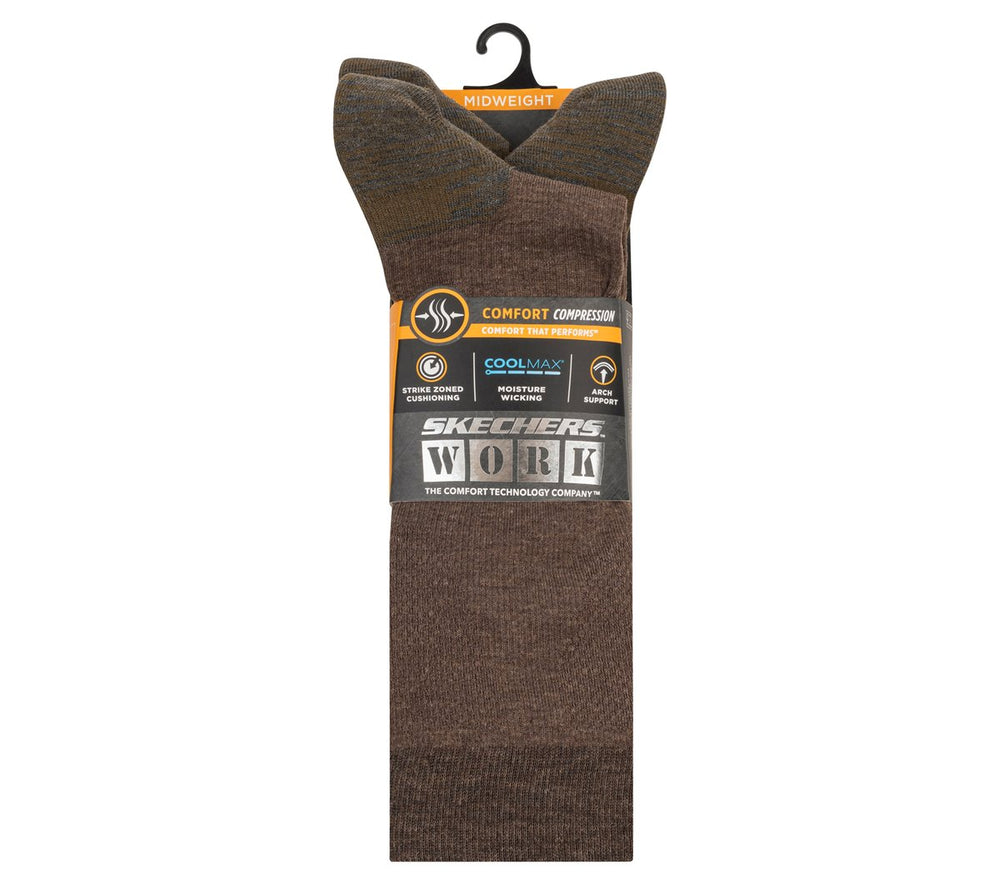 Work: 3 Pack Men's Over Calf Compression Socks | Skechers