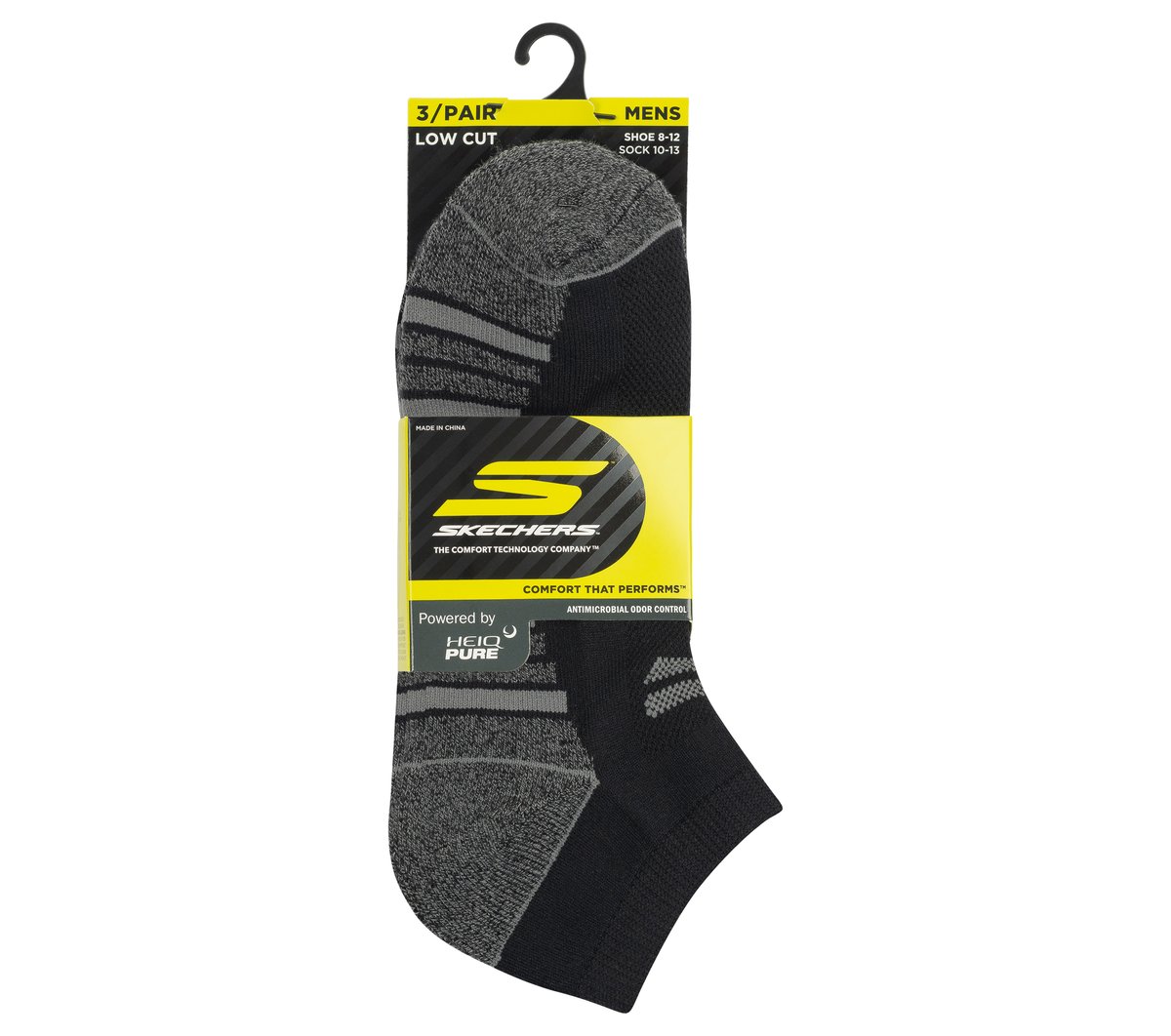 3 Pack Men's Half Terry Low Cut Socks | Skechers