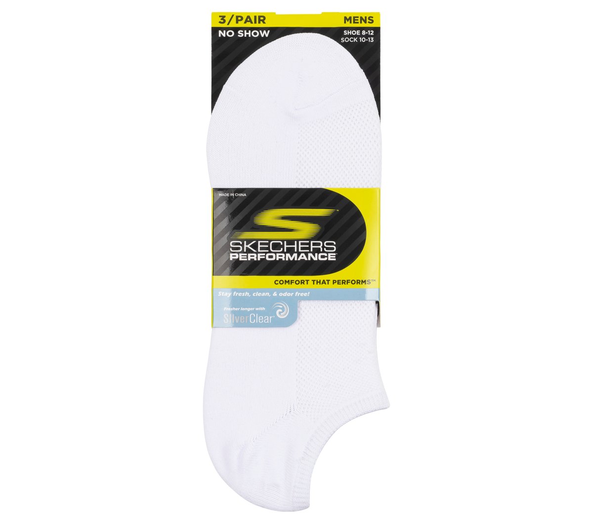 3 Pack No Show Stretch Socks | Skechers