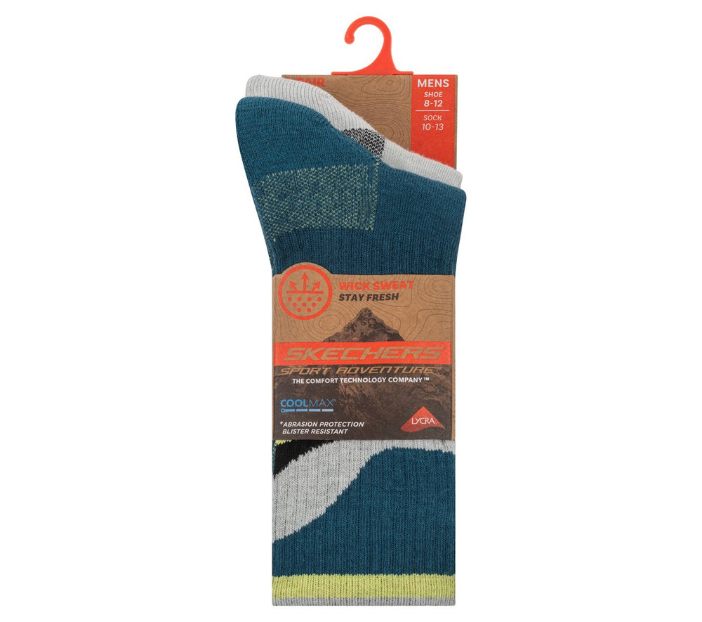 2 Pack Men's Crew Trail Socks | Skechers