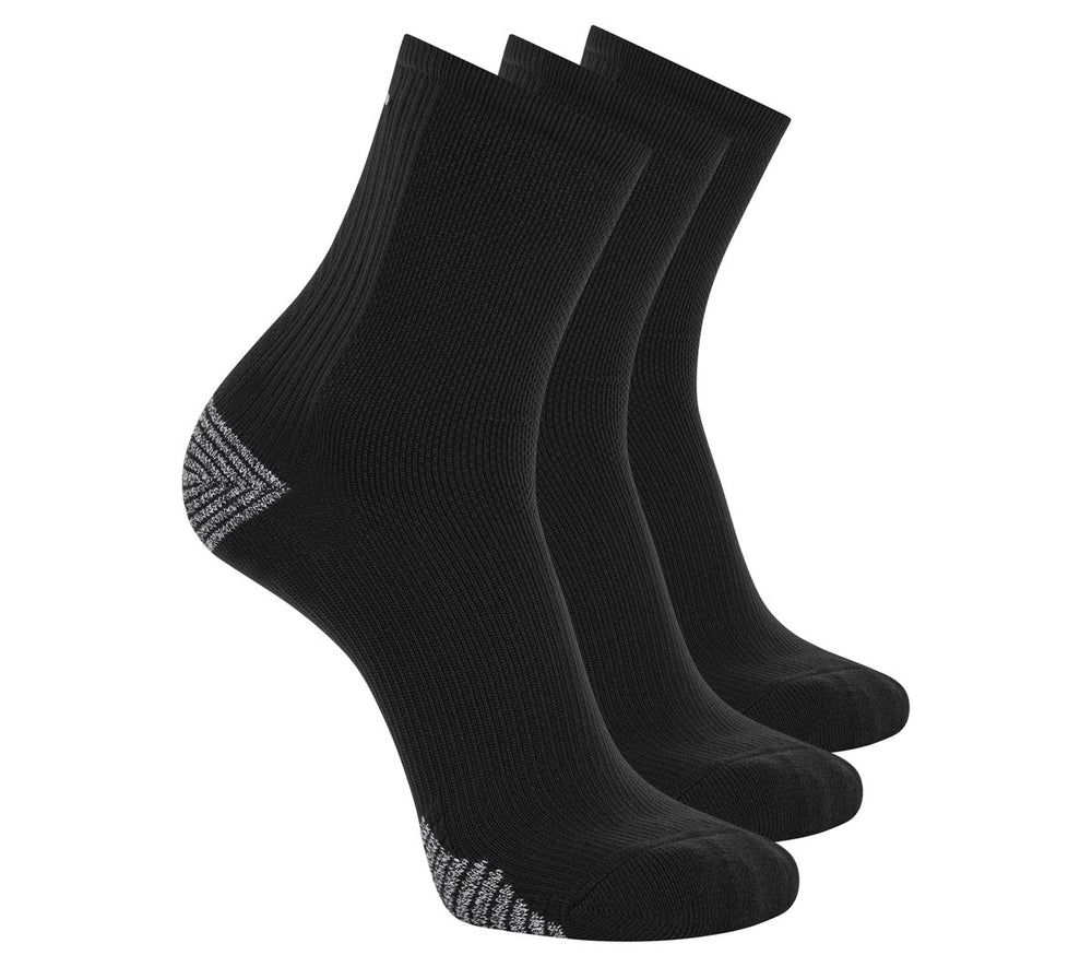 3 Pack Men's Performance Running High Quarter Socks | Skechers