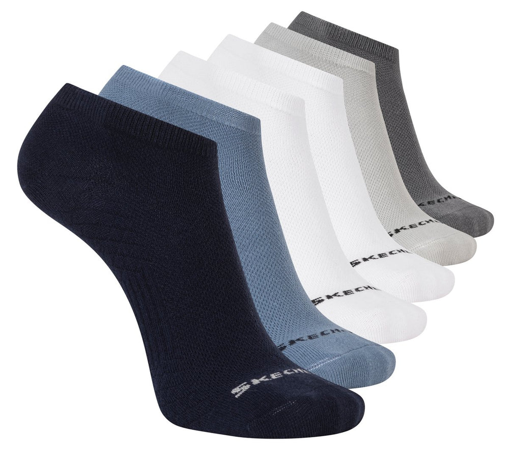 6 Pack Men's Low Cut Texture Knit Socks | Skechers