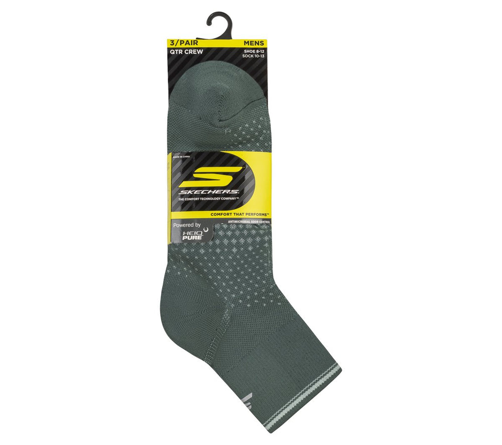 3 Pack Men's Performance Running Quarter Socks | Skechers