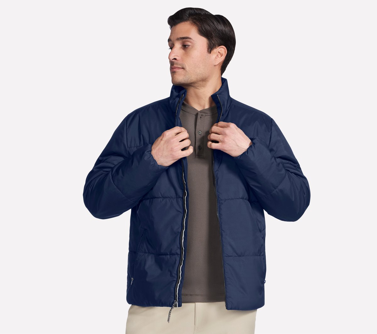 GO SHIELD Cozy Fit Traverse Down Jacket | Skechers Men