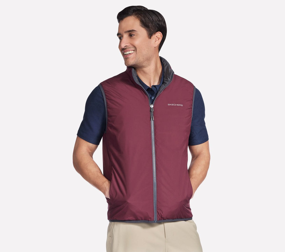 GO SHIELD Cozy Fit Altitude Reversible Vest | Skechers Men