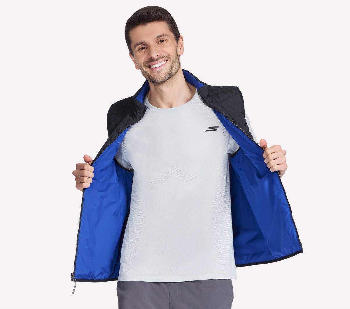 GO SHIELD Cozy Fit Altitude Reversible Vest | Skechers Men