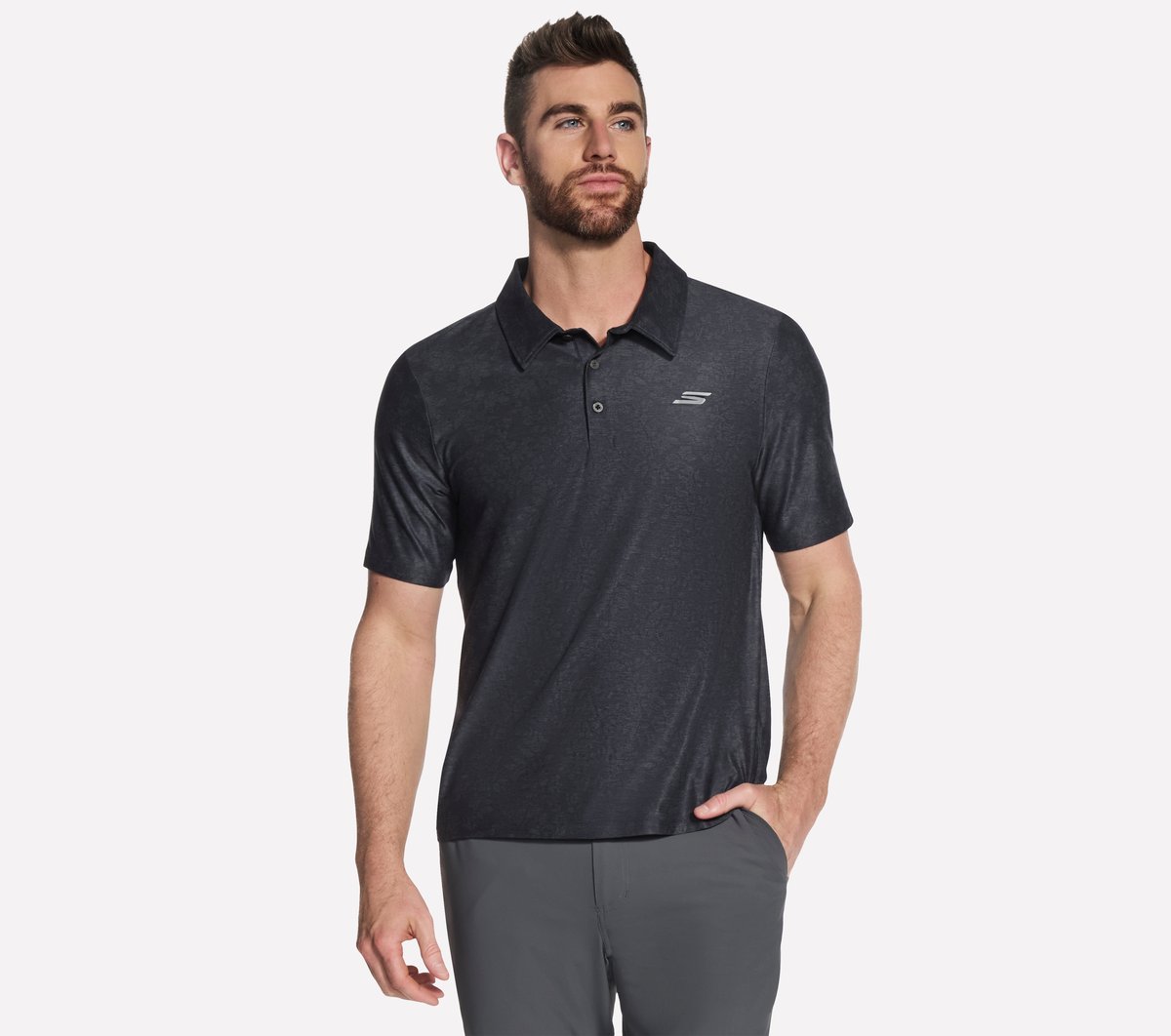 GO DRI All Day Printed Polo | Skechers Men