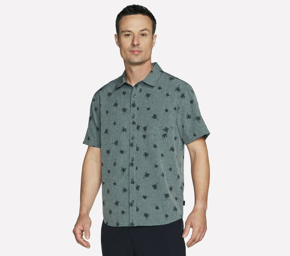 The GO WALK Air Printed Short Sleeve Shirt | Skechers Men