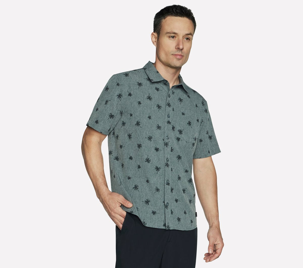 The GO WALK Air Printed Short Sleeve Shirt | Skechers Men