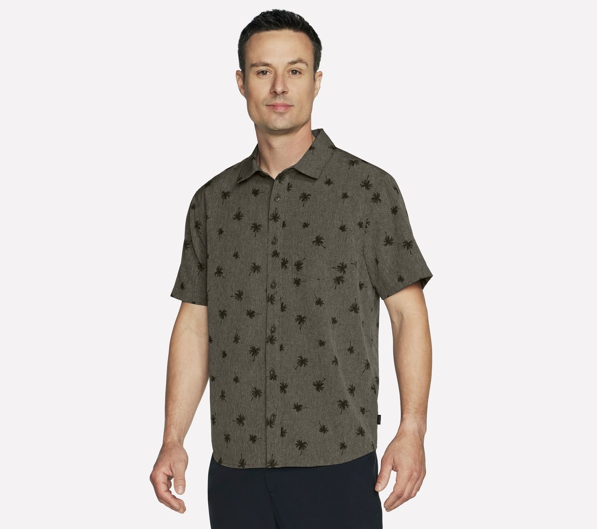 The GO WALK Air Printed Short Sleeve Shirt | Skechers Men