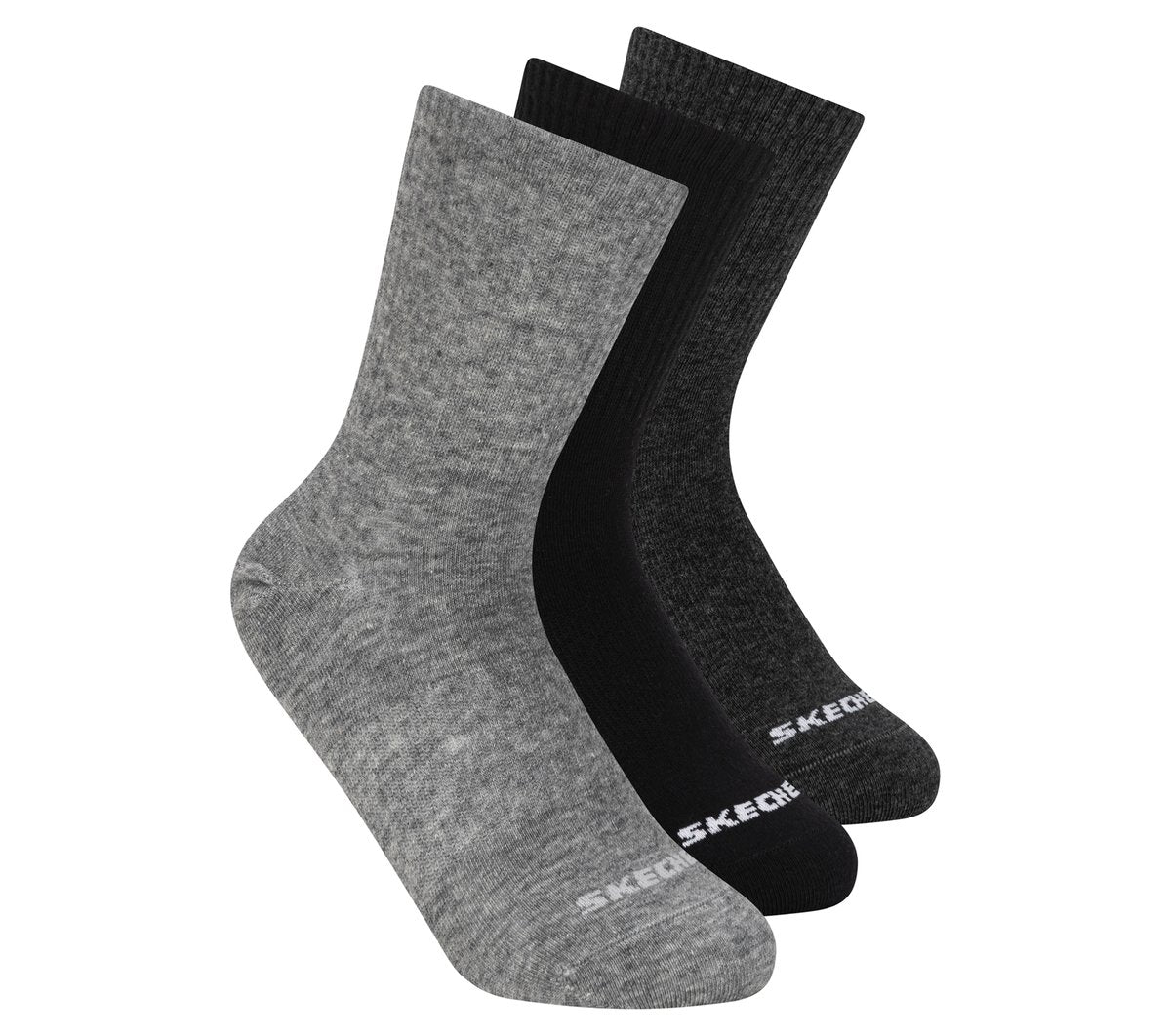 3 Pack Boys' Crew Cotton Socks | Skechers