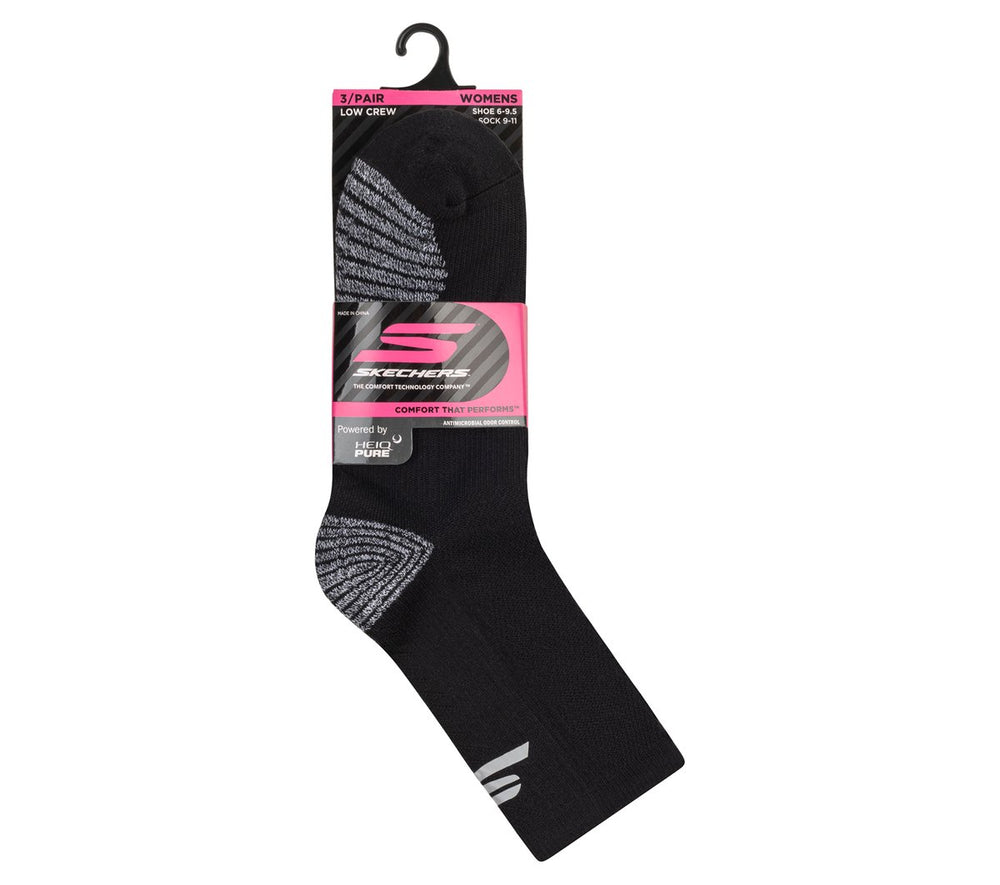 3 Pack Women's Half Terry Low Crew Socks | Skechers