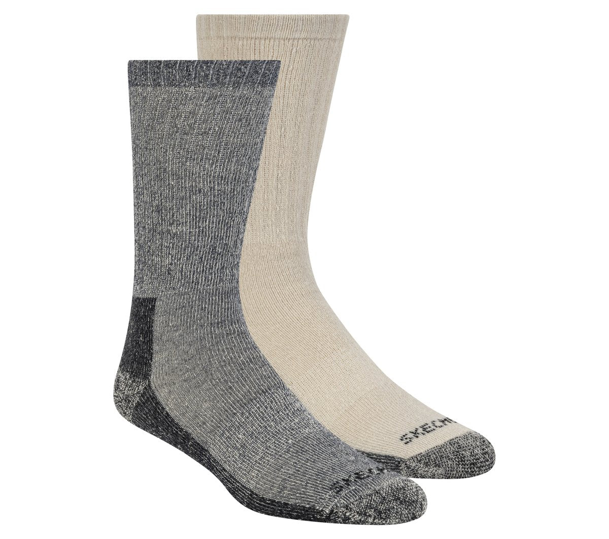 2 Pack Men's Crew Wool Socks | Skechers