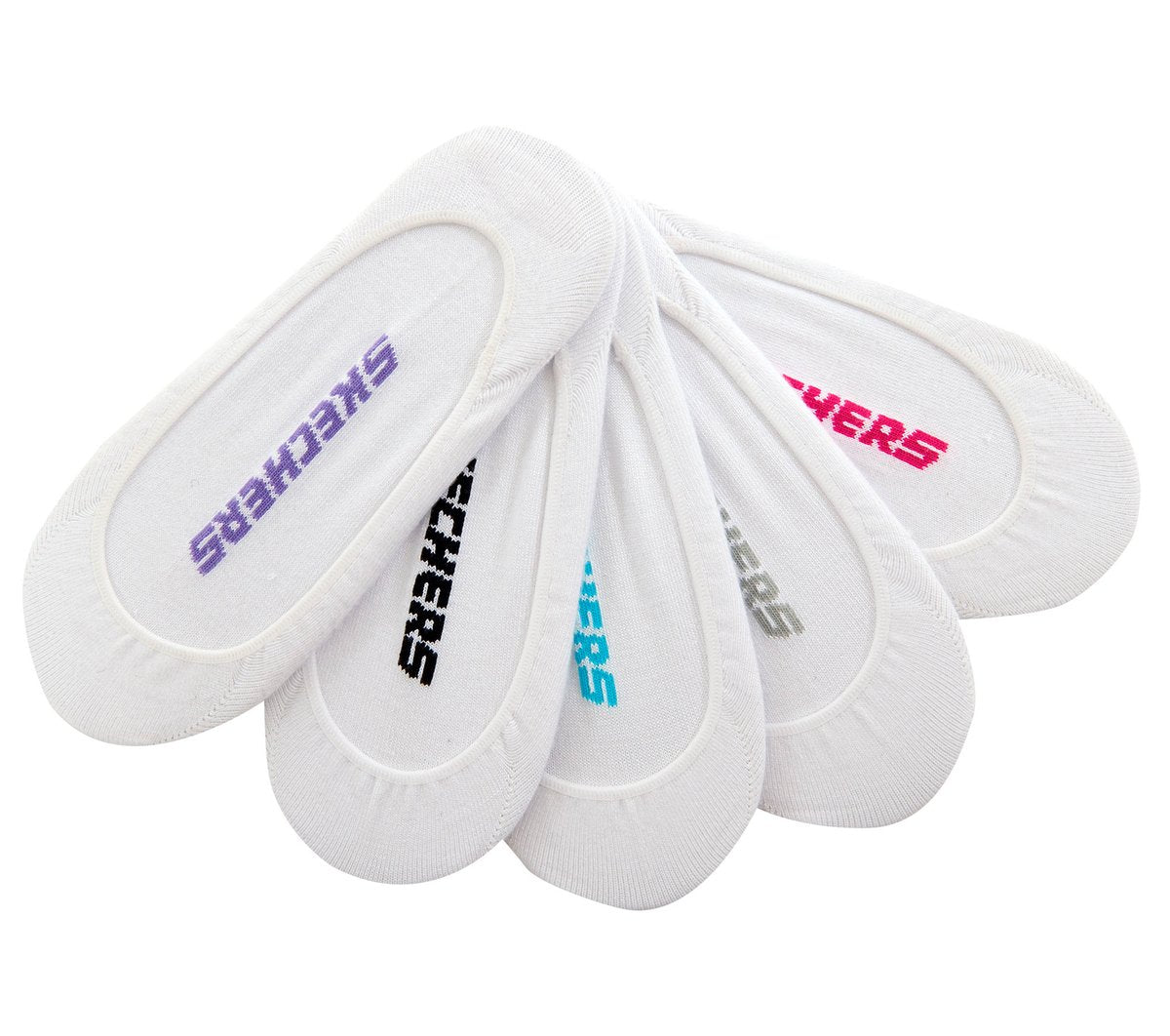 5 Pack Non Terry Solid Liner Socks | Skechers