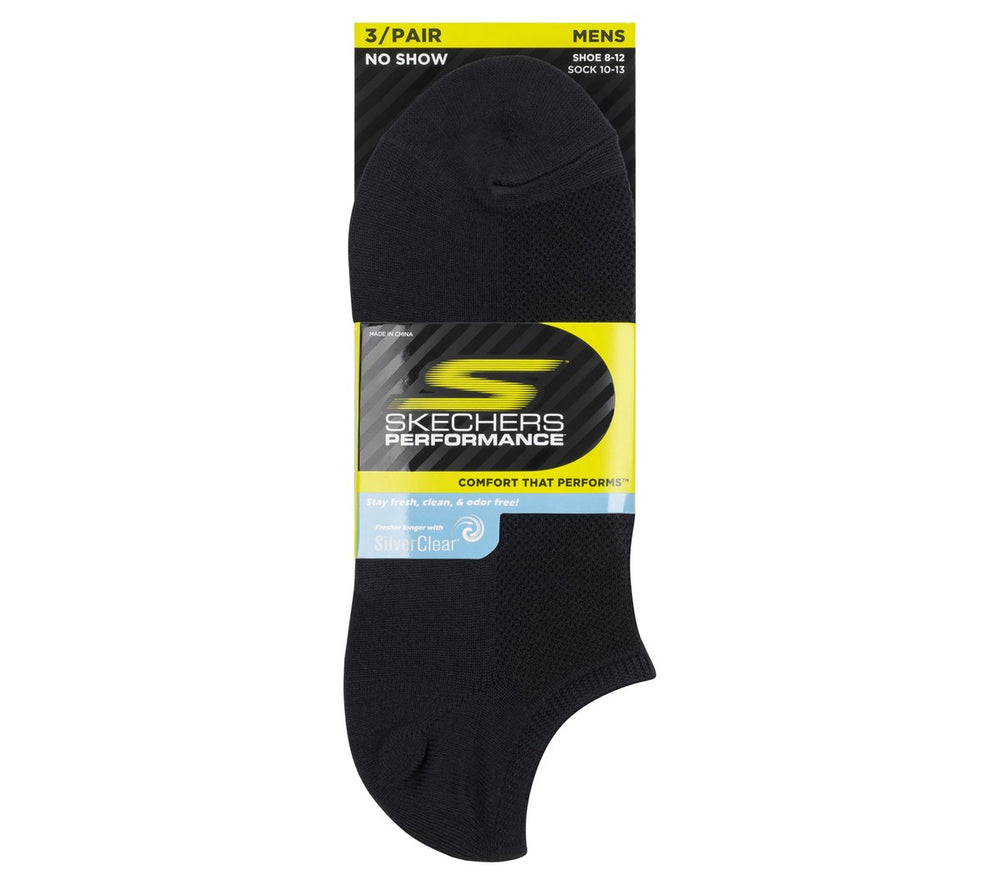 3 Pack No Show Stretch Socks | Skechers
