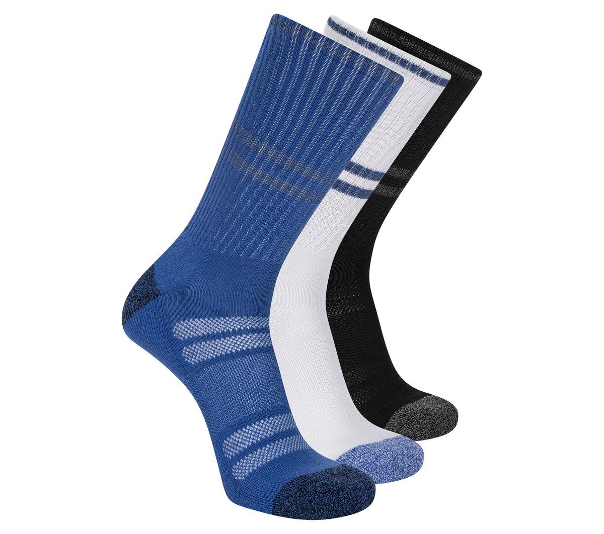 3 Pack Men's Reflective Performance Crew Socks | Skechers